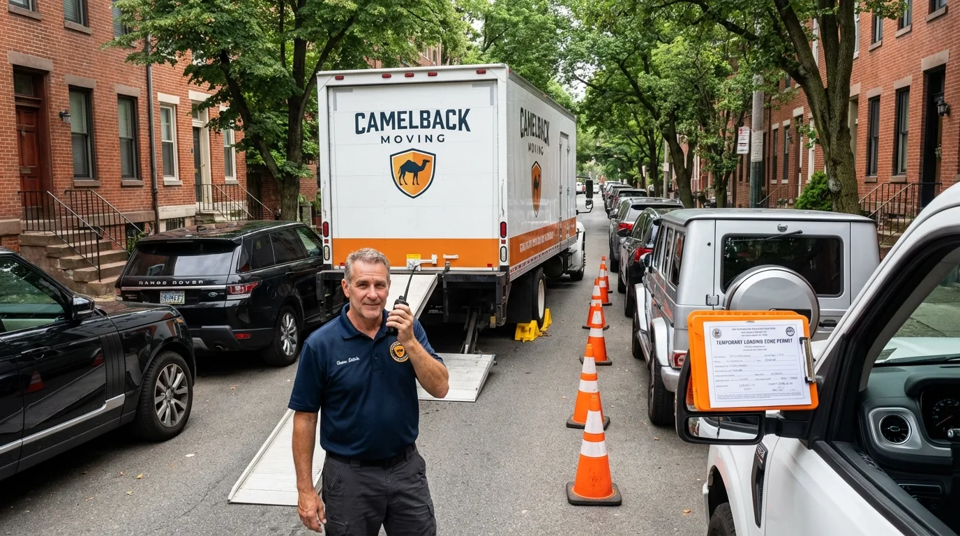 City street loading permit setup in Princeton, NJ