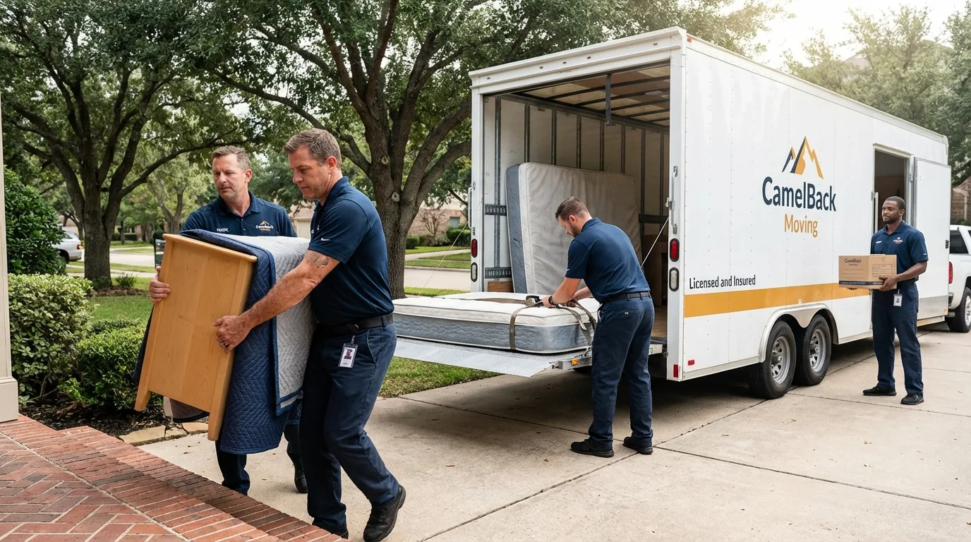 Crew loading residential truck for cross-state move from Princeton, NJ
