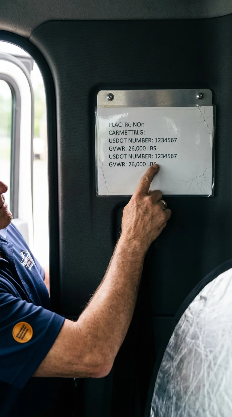USDOT licensing placard verification in Princeton